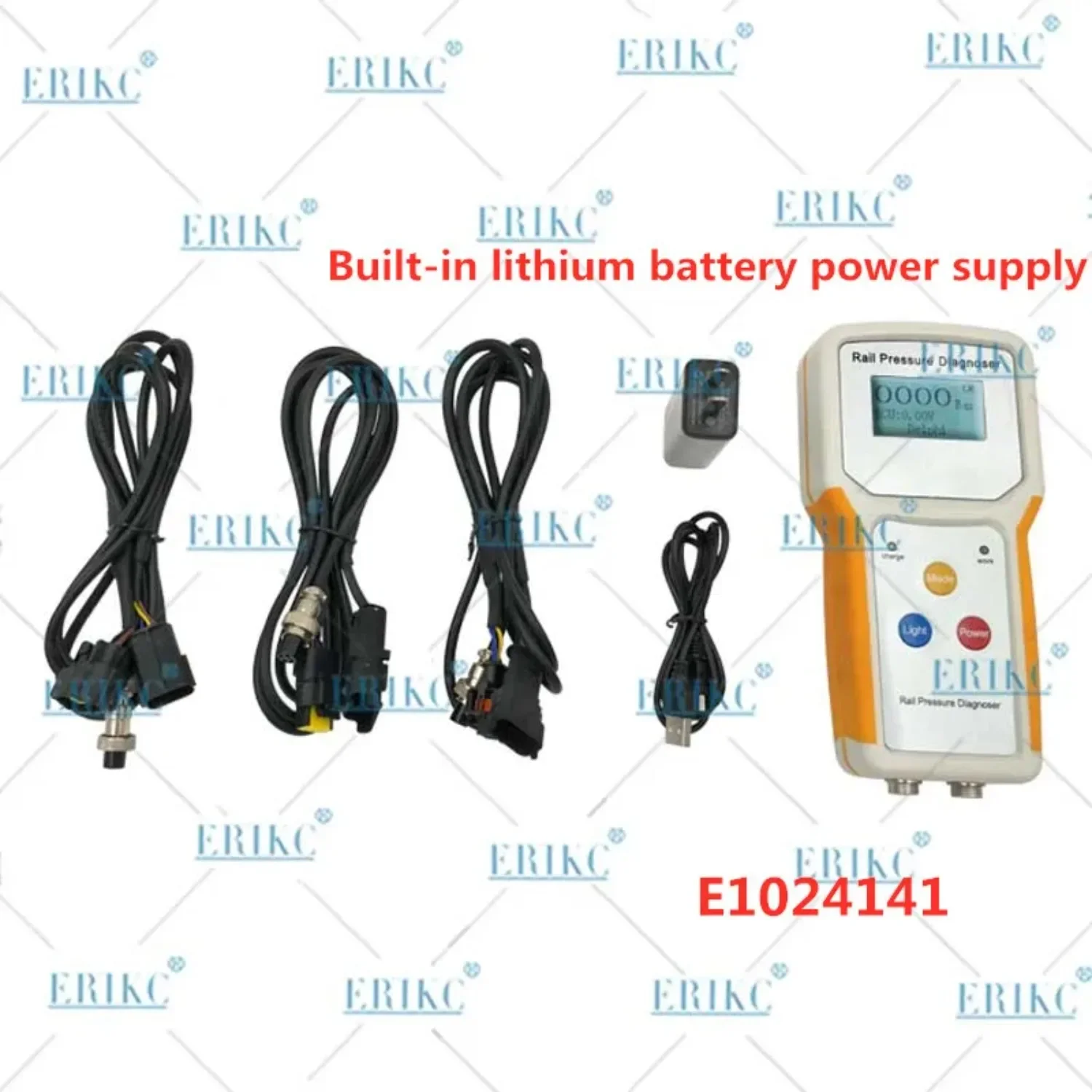 ERIKC Digital Common Rail Pressure Tester E1024141 Auto Diagnostic Tool  EUC Voltage for Bosch Denso Delphi Injector RPD100