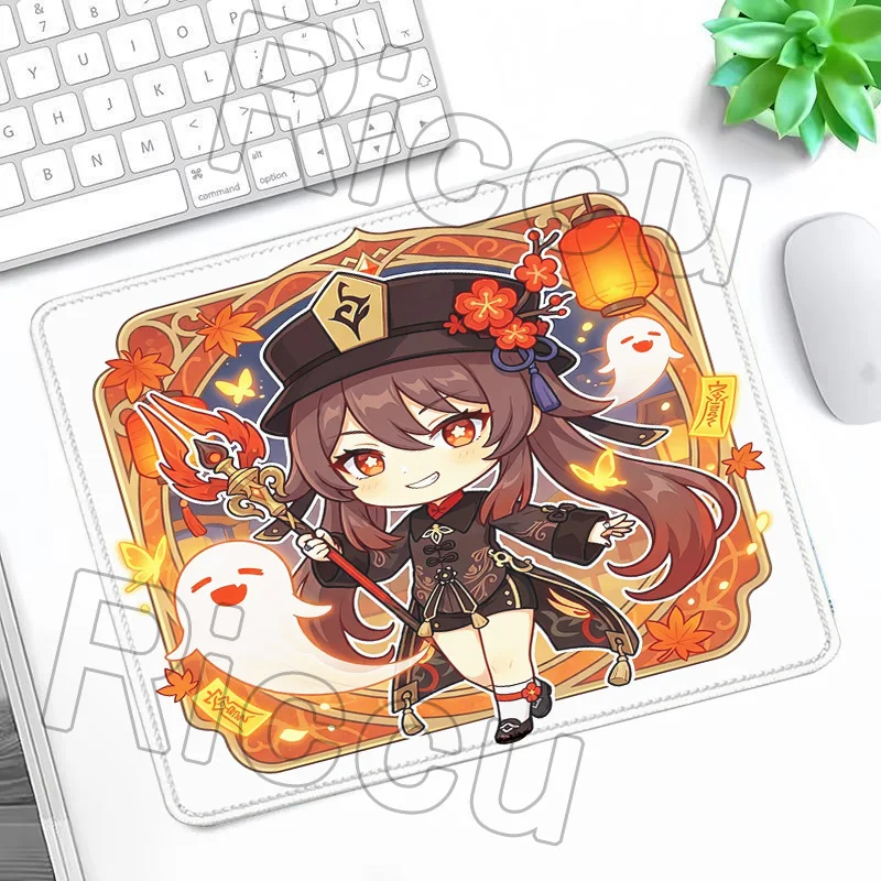 

Anime Gaming Genshin Impact Mouse Pad XS Hu Tao Keqing Ganyu Mousepad Gaming Small Desk Mat Computer Mousepads PC Keyboard Pad