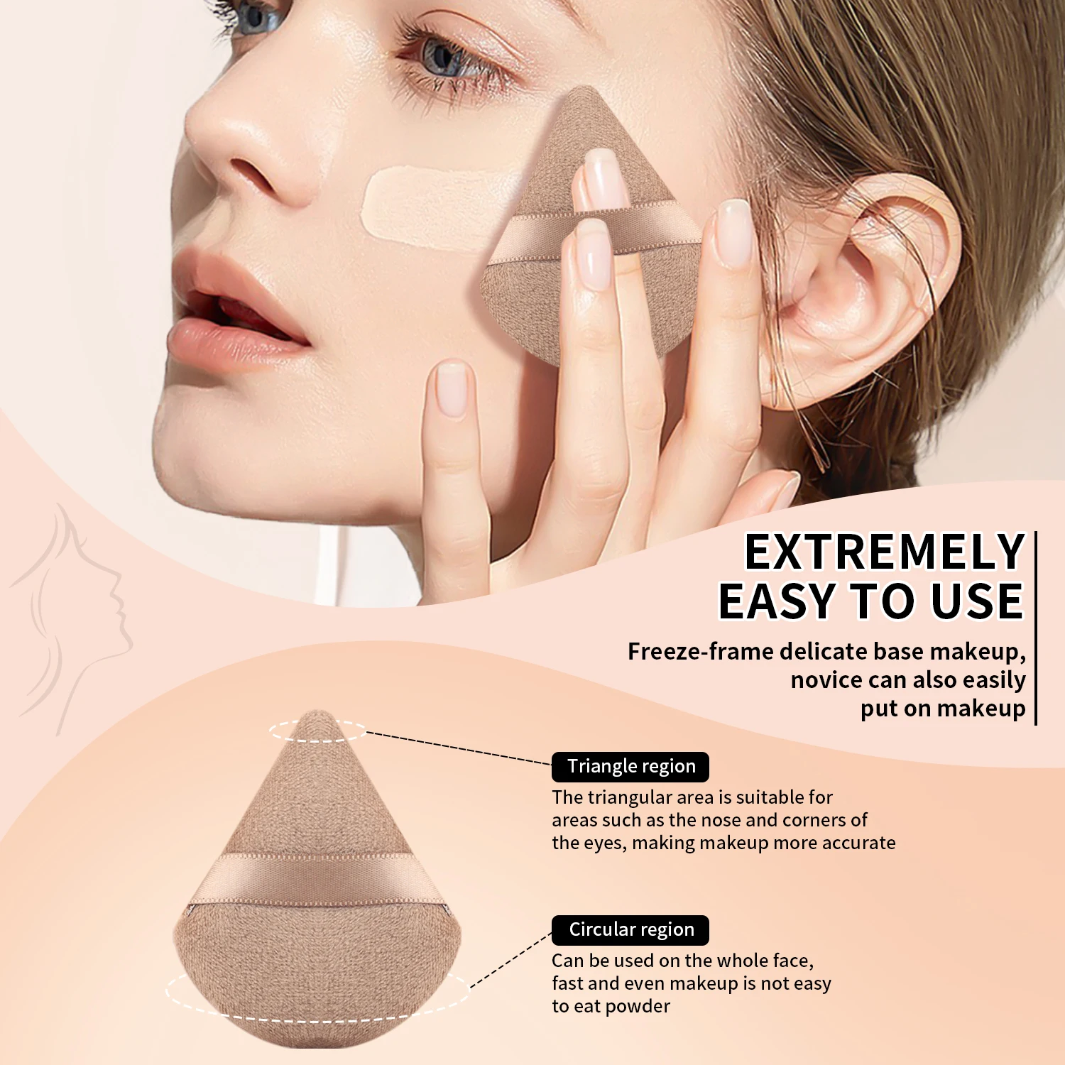 20 فرشاة مكياج + 3 نفث بودرة مستديرة + 3 نفث بودرة مثلثة + 3 بيضات تجميل + 3 نفث بودرة أصابع + 3 بيضات تجميل صغيرة + 1 واشين