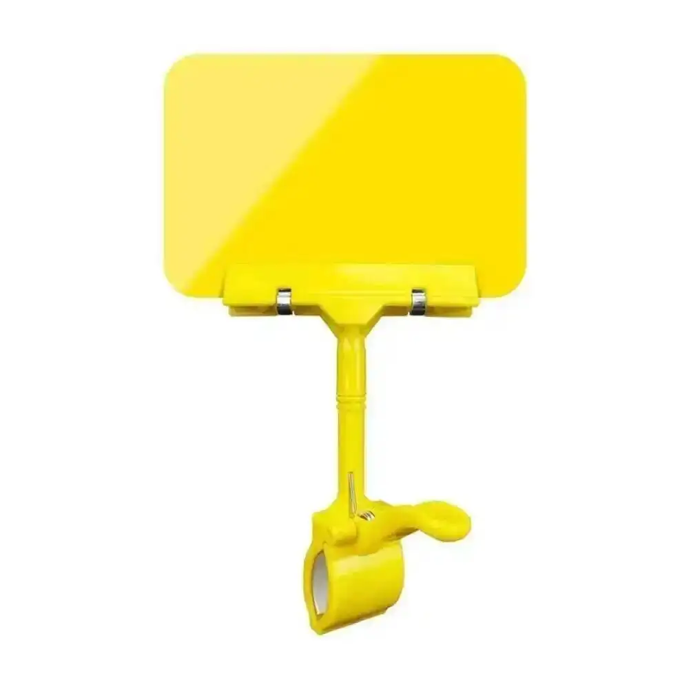 

10pcs A6 Yellow Abs Supermaket Pop Advertising Poster Sign Holder