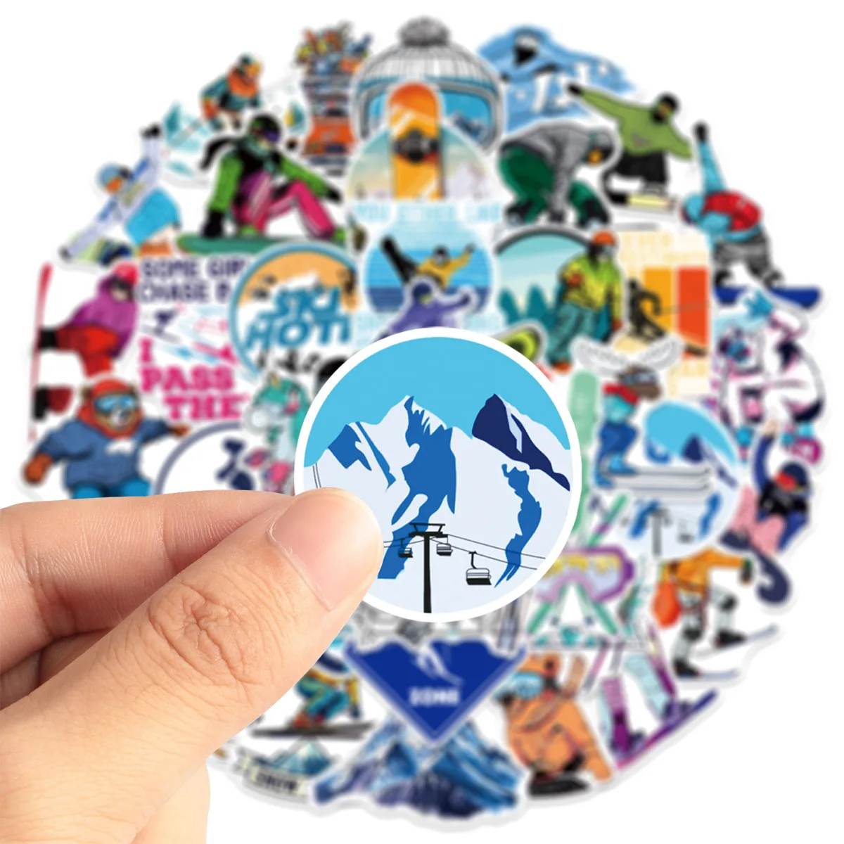 

10/50PCS Ski Sticker Sports Graffiti Waterproof Decal Toy Gift Personalized Decoration Wardrobe Stationery Box Scrapbook Guitar