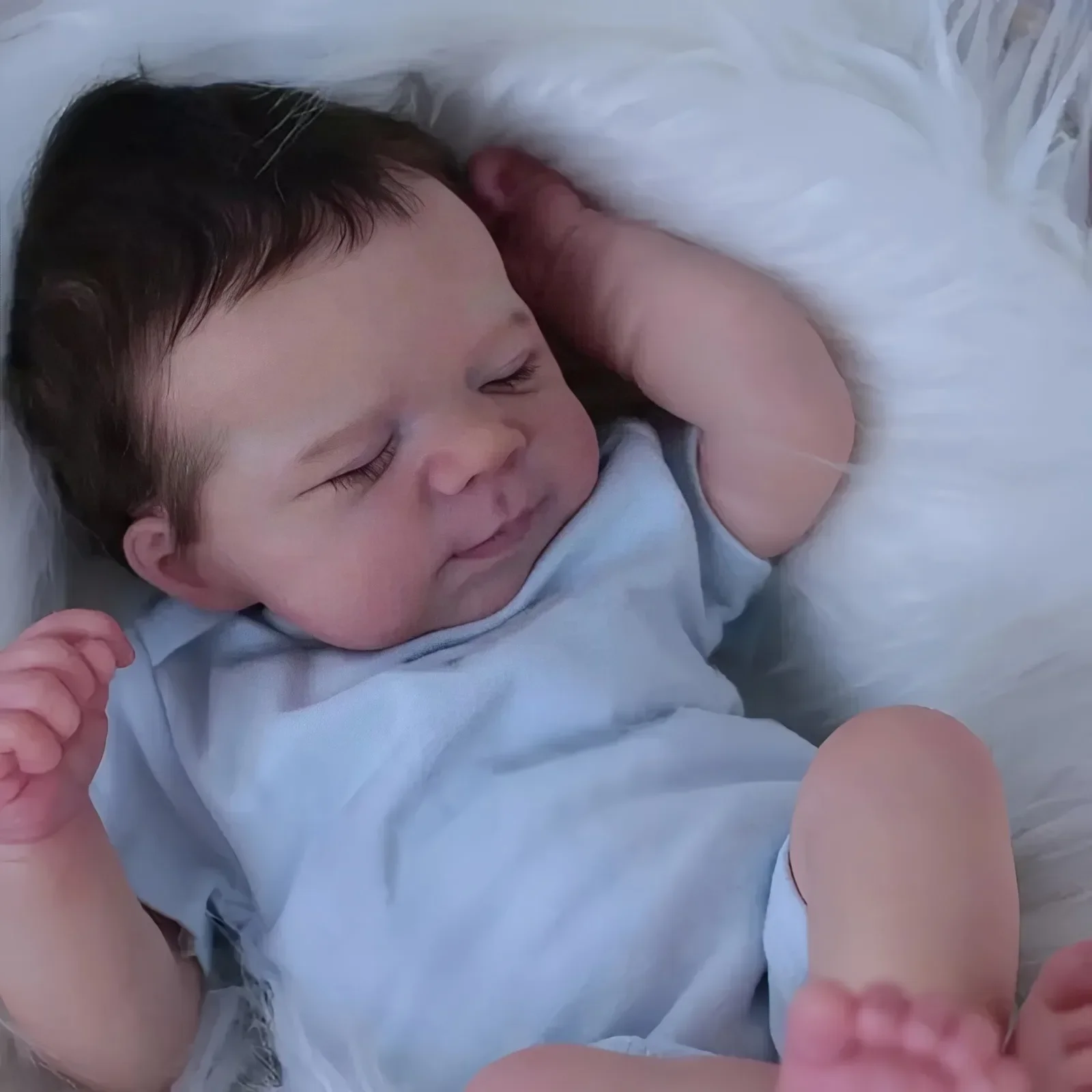 

Risbecko 19 inch Already Painted Finished Reborn Baby Doll - Handmade Reborn Preemie Baby Newborn Kids Toy Gift Girl Dolls