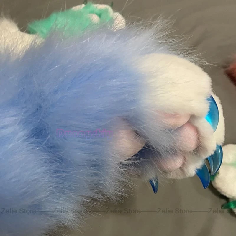 Lindo disfraz de Cosplay de felpa Color peludo guantes de pata de Animal guantes de niña de gato pata de gato lindo traje de peluche producto terminado