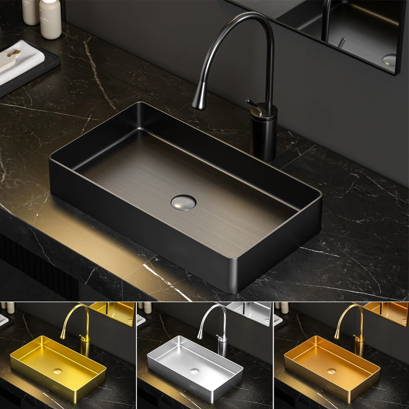 

Bathroom wash basin gold art wash basin customization