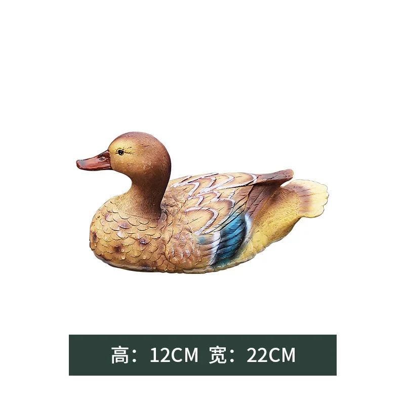 Mandarin Duck Statue Pond Ornament Duck Sculpture Craft Decoration Artificial Animal For Pool Fish Tank Courtyard Garden Outdoor