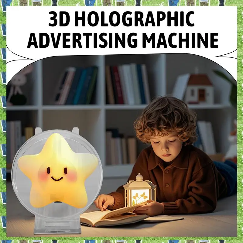 FTS 3D Fan Hologram Projector Desktop LED Sign Holographic Lamp Player Remote Display Support Images And Video