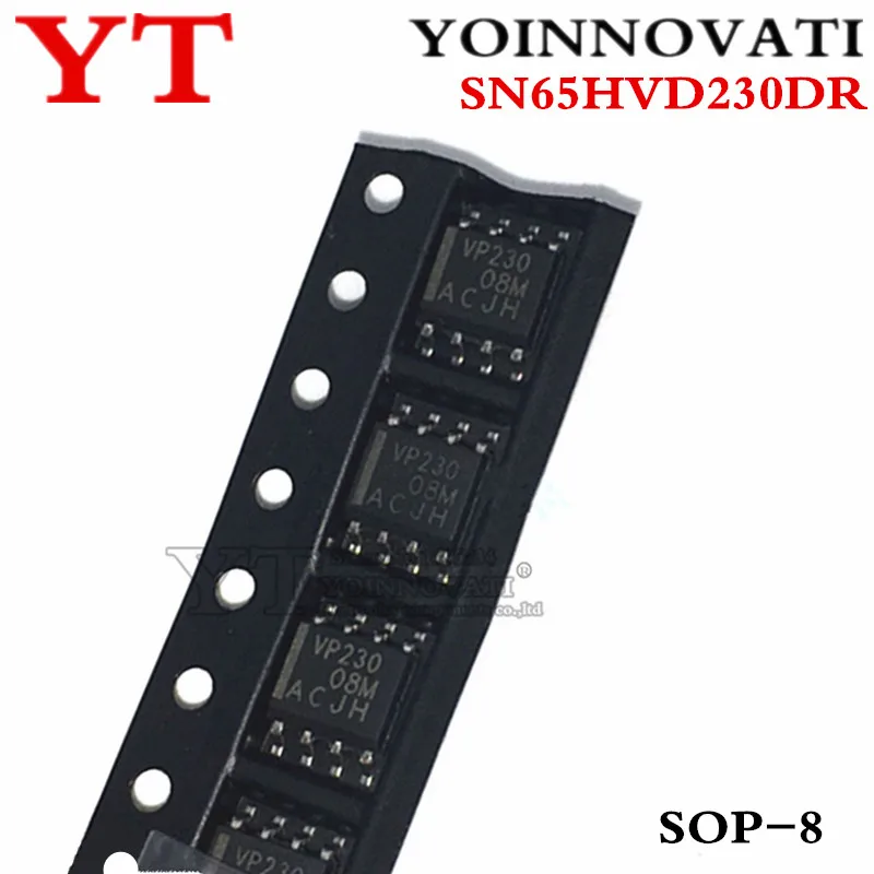 

10pcs/lot SN65HVD230DR SN65HVD230 65HVD230DR 65HVD230 VP230 3.3V CAN TXRX W/STNDBY SOP8 IC