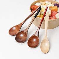 Japanese Style Wood Spoon Natural Bamboo Cooking Utensil Tools Soup Tea Spoon Catering Cooking Tool Kitchen Tableware