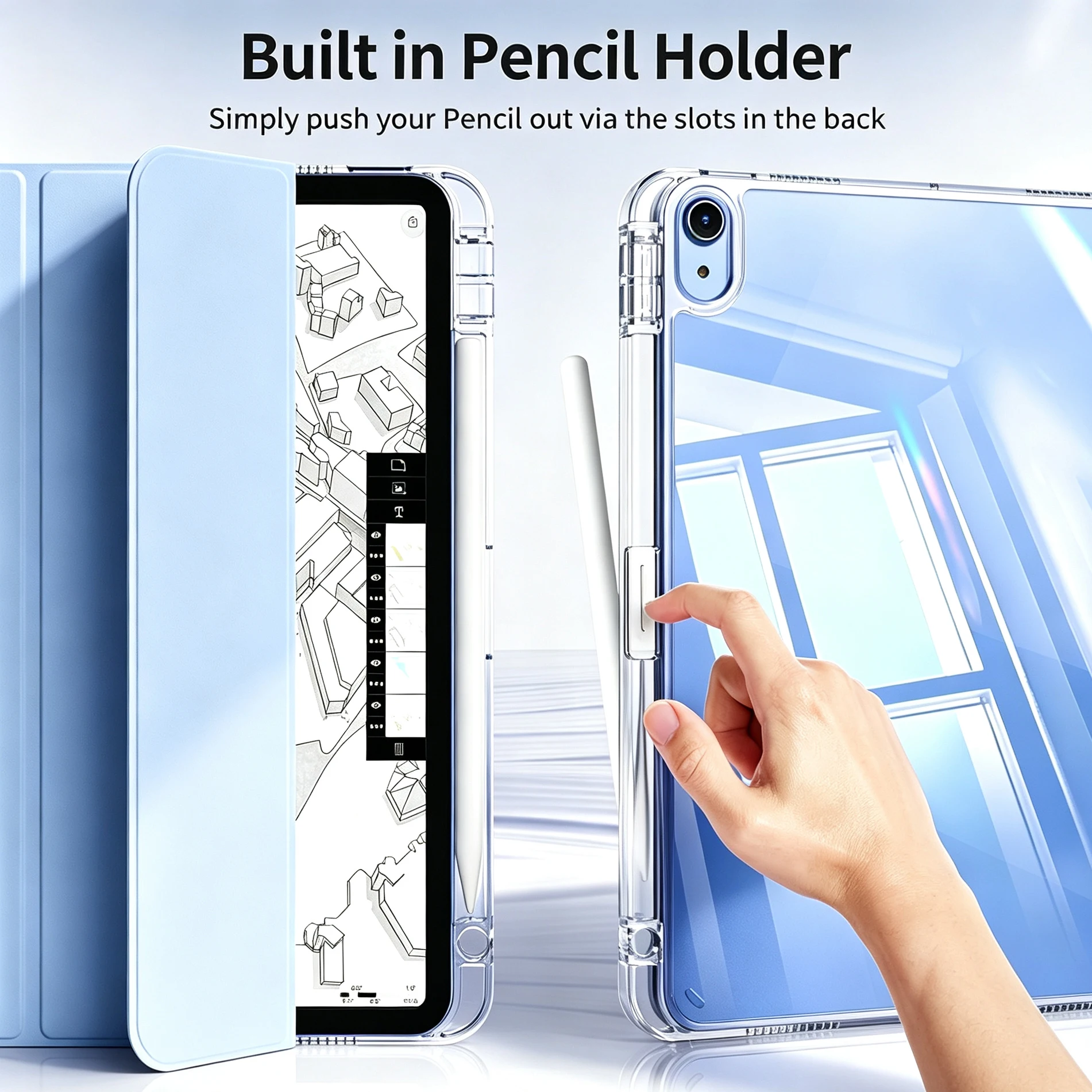 Tablet Case for Apple iPad mini Air Pro 8.3 9.7 10.2 10.5 10.9 11 12.9 13 11th 10th 9th 8th 7th 6th 5th Generation Smart Cover
