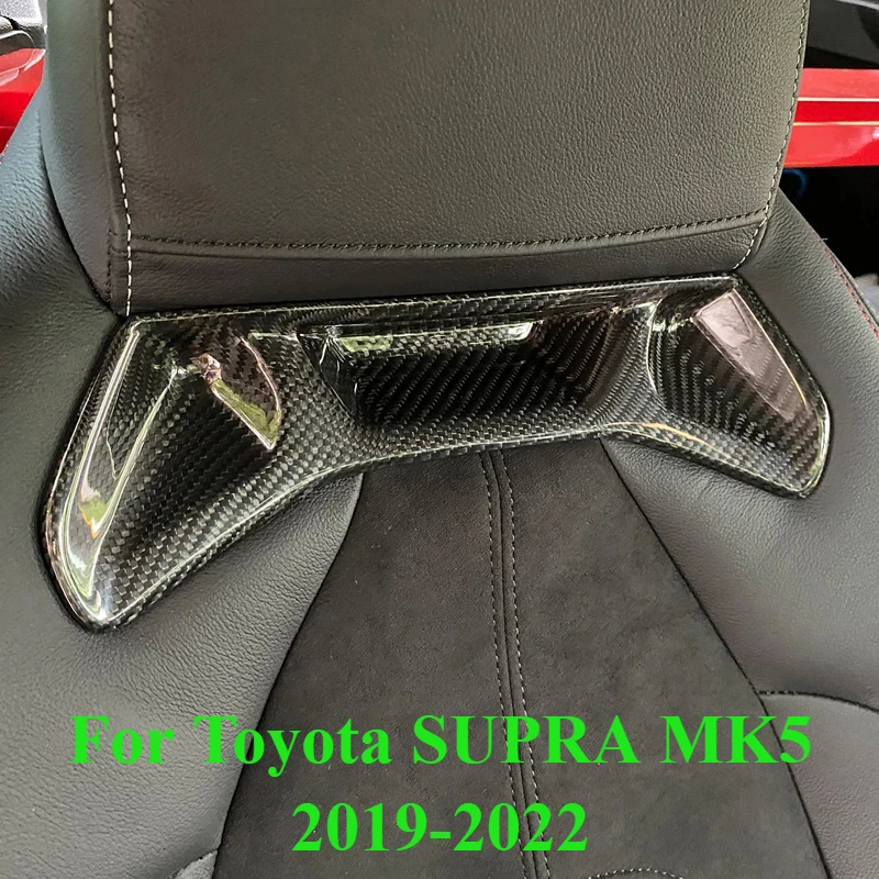 2 PCS Car Front Seat Back Trim Cover Car Styling for TOYOTA SUPRA MK5 A90 2019-2022 Auto Interior Accessories