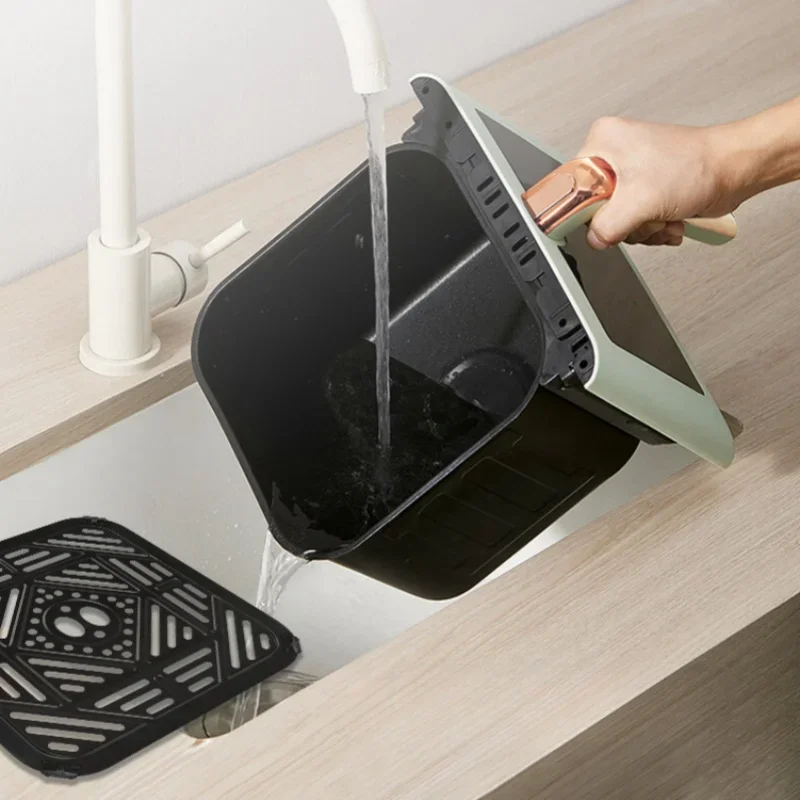 หม้อทอดไฟฟ้าภายใน6ลิตรทำจากโลหะหม้อทอด Air fryer 220V 50Hz หม้อทอดไฟฟ้าอเนกประสงค์ขนาด1500วัตต์