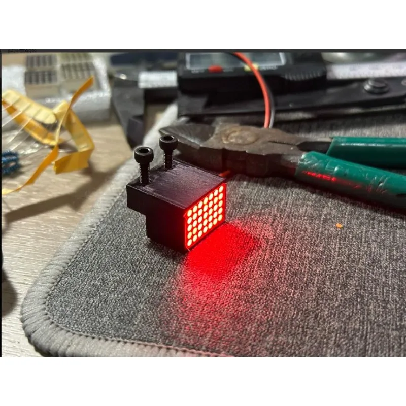 Rear Wing Pilot Light for 1/7 KM WRC‑C3/MJX Hyper Go 7303Citroën C3 WRC,50cm Dupont Cable,Direct Receiver Power RC Upgrade Light