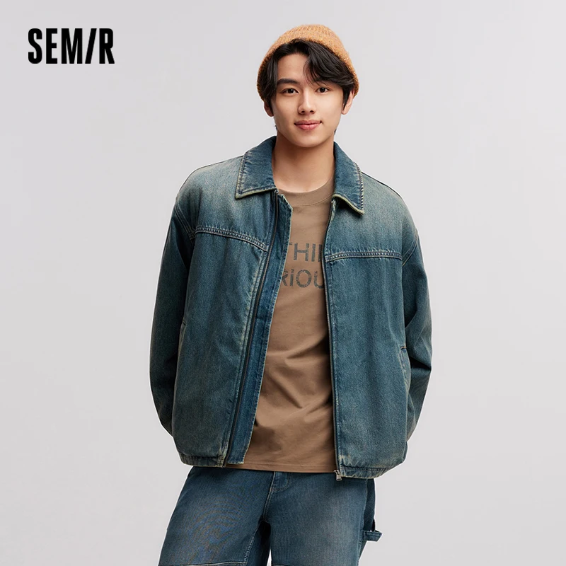 

Semir Jacket Men Retro Denim Loose Fashion Cotton 2025 Winter Man Clothing Jackets for Man Soft Denim Durable Fabric