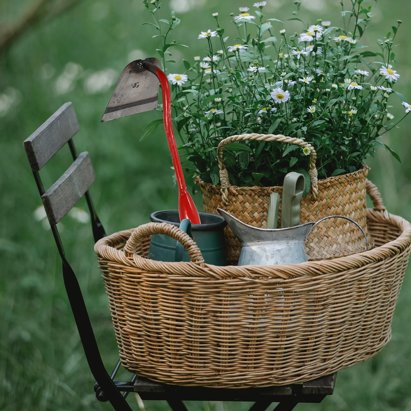 

2Pcs High Steel H Hoes Garden Tool Long H Agriculture H Hoes Red Durable Plowing Cultivating Weeding Digging Shovels