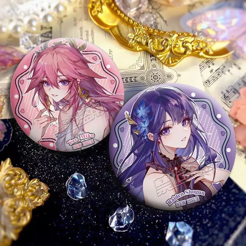 Surrounding Cool Reflective Double Flashing Bar Thunderbolt General Yaeya Divine Child Doujin Exquisite Badge Pendant