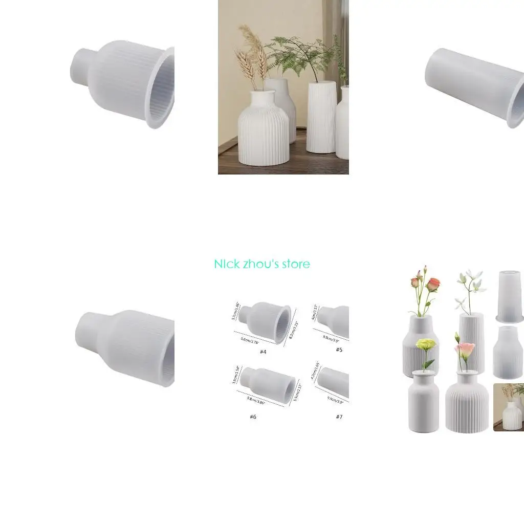 

E15E Irregular Epoxy Resin Casting Mold for Flower Vase Ornaments Silicone Vase Mold