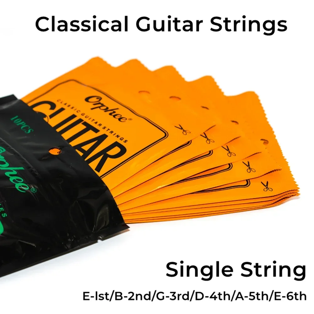 Orphee Classical Guitar Strings Single String Silver Plated Wire Nylon Single Strings For Classic Acoustic Guitar Accessories