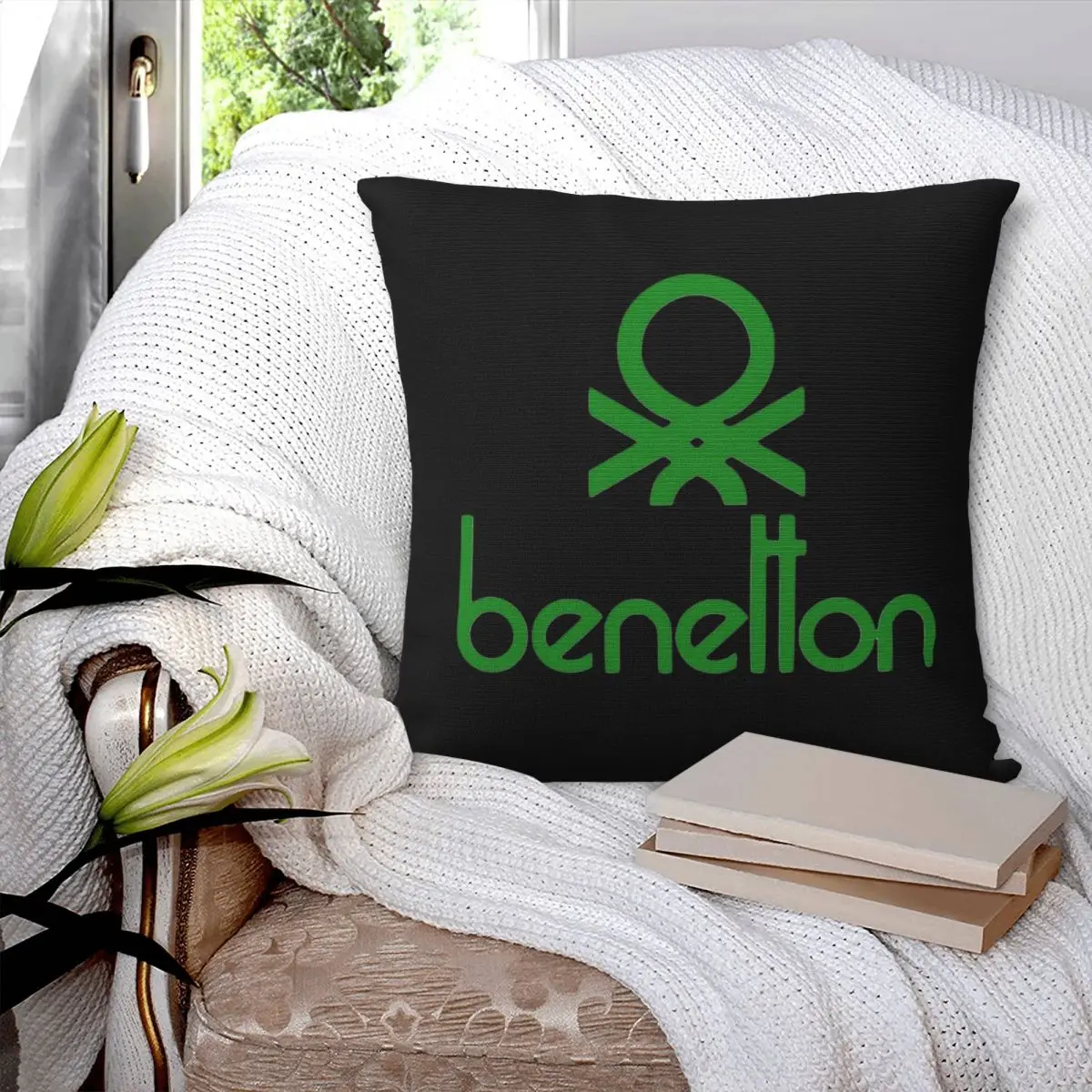 United Colors Of Benetton Square Pillowcase Pillow Cover Polyester Cushion Decor Comfort Throw Pillow for Home Living Room