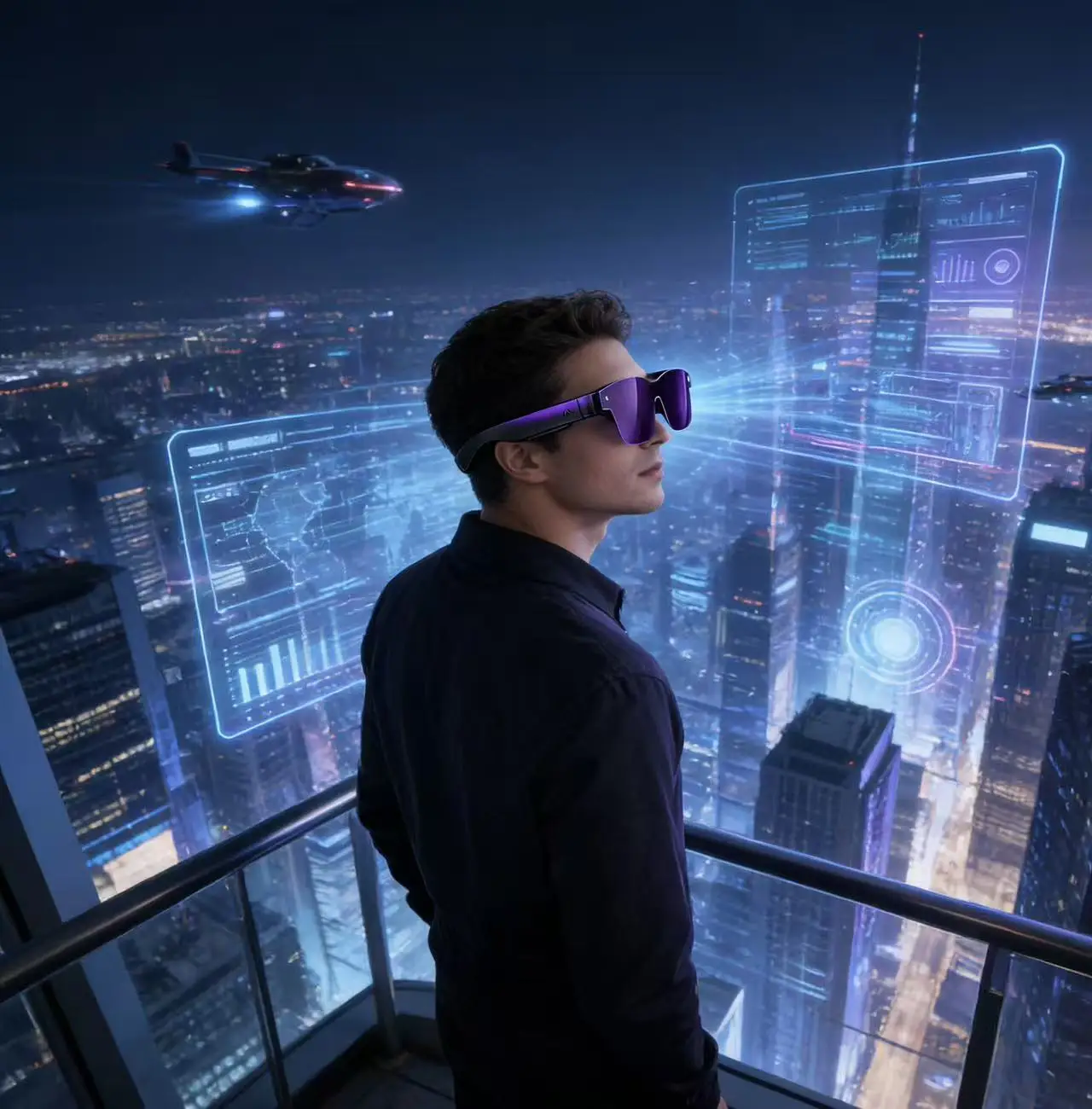 Thunderbird Air2 Smart AR Glasses HD 1080p Giant Screen Viewing 120Hz Voice Call Remote Control Portable Foldable IPX-5