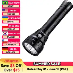 Linterna de buceo resistente al agua, luz brillante de 5000lm con 4 LH351D 90CRI 26650 IPX-8, linterna sumergible con luz 5000K