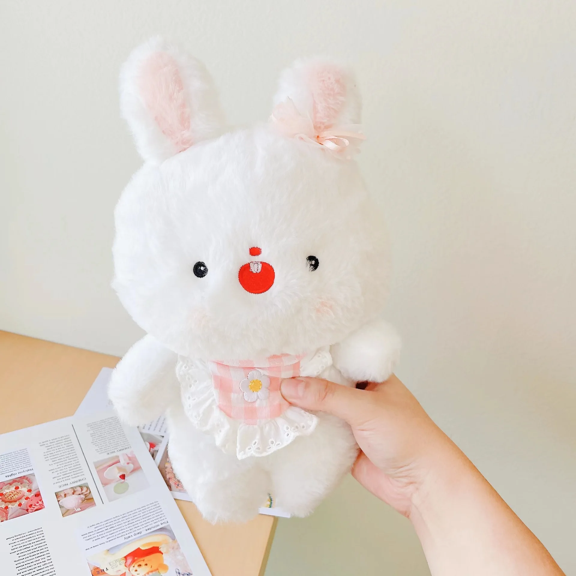 sweet  bib rabbit doll Cute New cartoon catching doll  Soft Stuffed good quality  Christmas birthday fashione gift