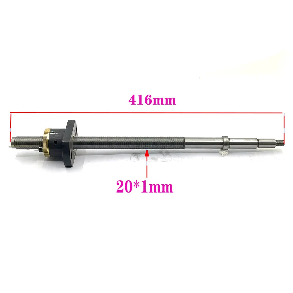 WEDM Complete Ball Screw and Nut OD20*1*416*17mm for Wire Cutting Machine