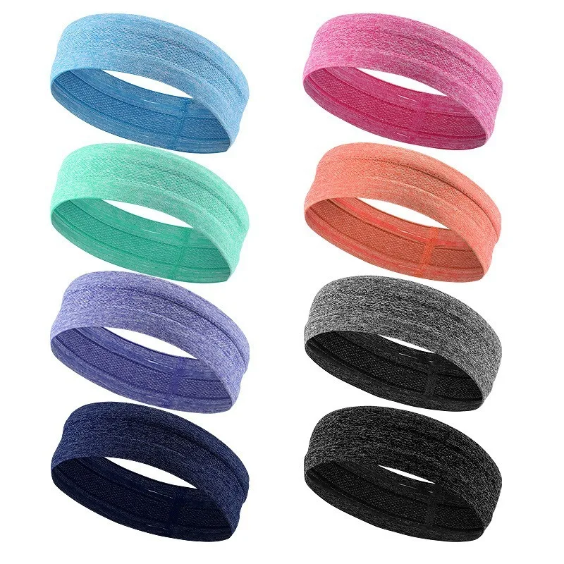 Elastic Sports Headband Non Slip Quick Dry Sweatband Breathable Workout Hairband Unisex Outdoor Running Yoga Gym Fitness Basketb