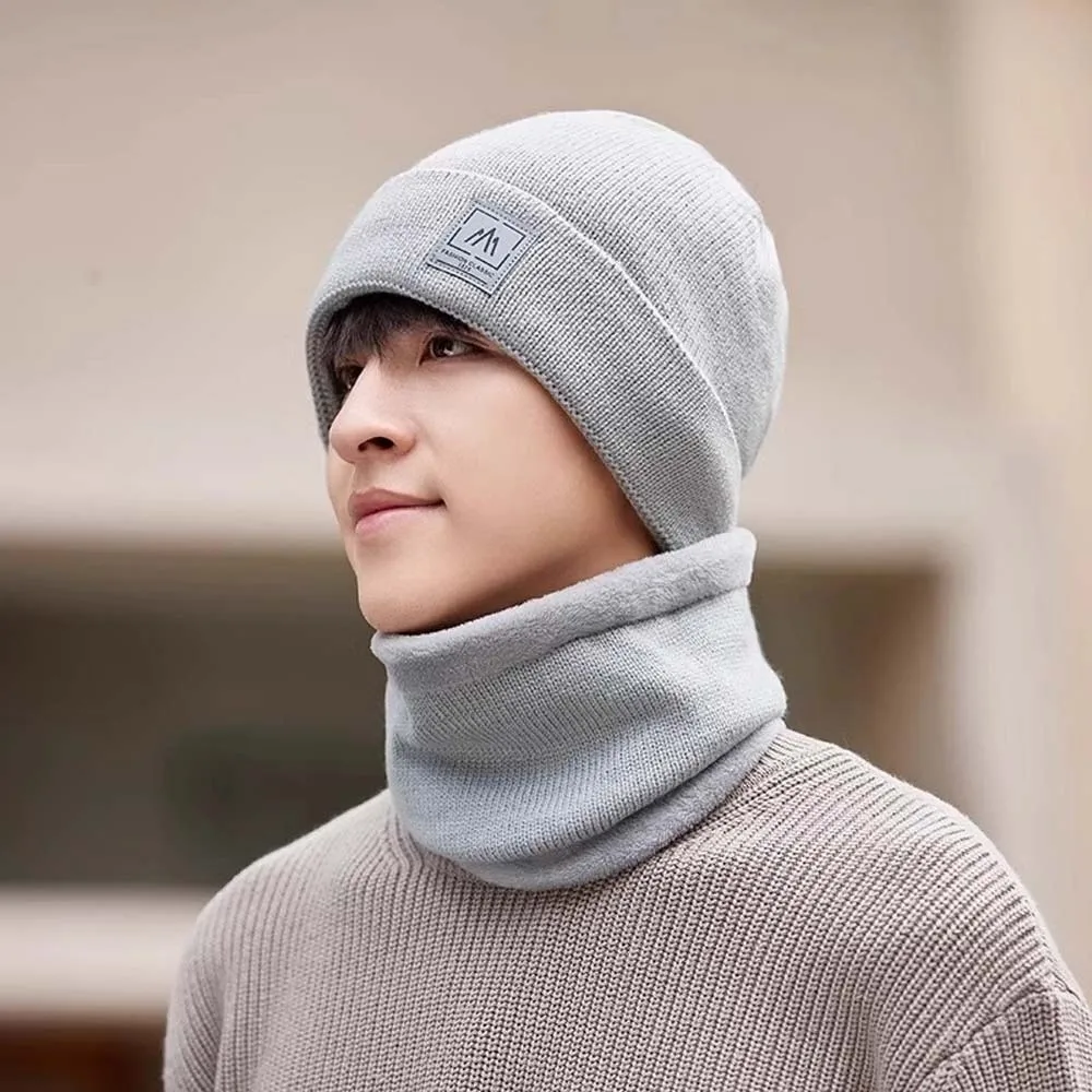 قبعة وشاح مرنة متعددة الاستخدامات، بدلة بلون سادة، وشاح مدمج عصري على الطراز الكوري، هدايا قبعة صغيرة تناسب الجميع