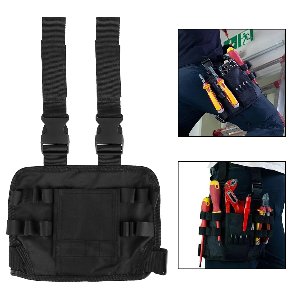 

Auto Electrician Maintenance Tool Bag Oxford Cloth Repair Tool Bag Adjustable Tool Pouch Wear-Resistant Leg Multi-Functional