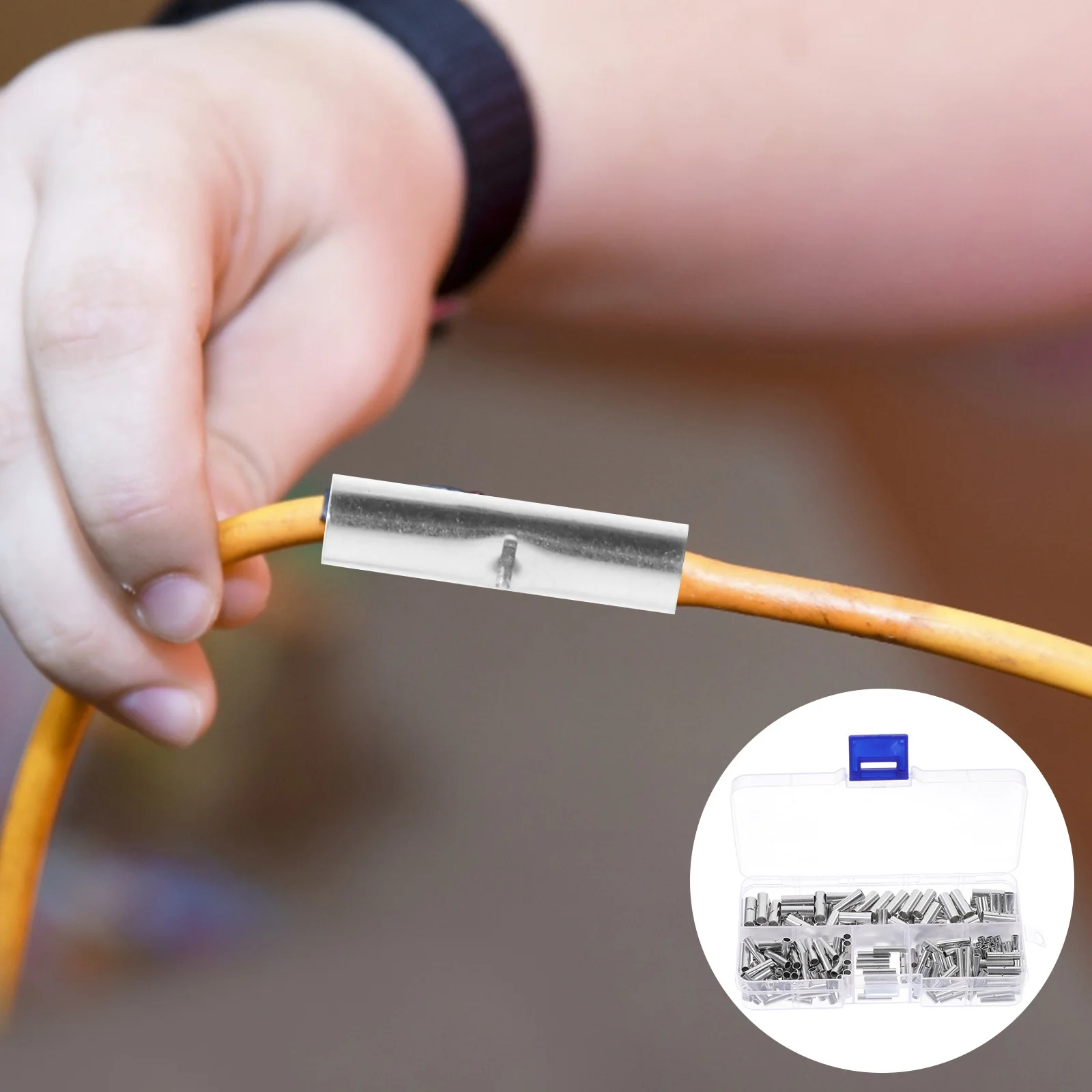 

200Pcs Electrical Wire Connectors Copper Butt Connectors Kit Non Insulated Assorted Sizes 22 18awg 16 14awg 12 10awg Automotive