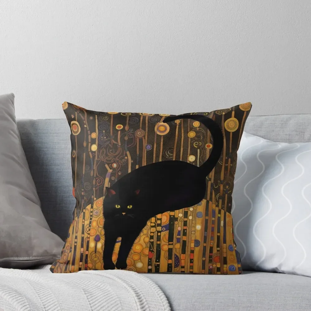 

Gustav Klimt Cat Throw Pillow Couch Cushions Decorative Sofa Cushions Anime Cushion Covers For Living Room pillow