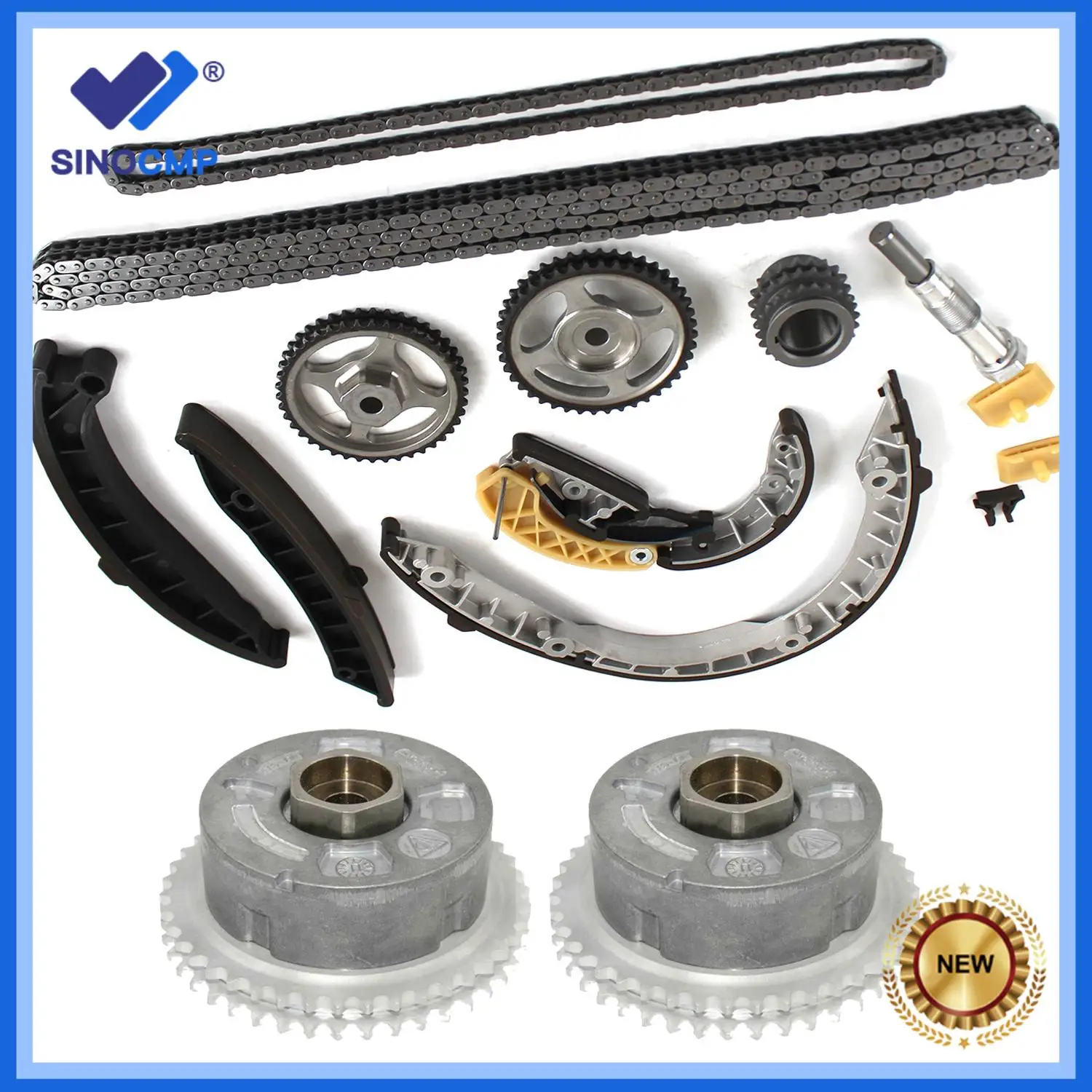 

1 комплект новых направляющих натяжителя цепи ГРМ двигателя с регулятором распределительного вала для Porsche Panamera 3.6L V6 970 M46 94610516975 Запчасти