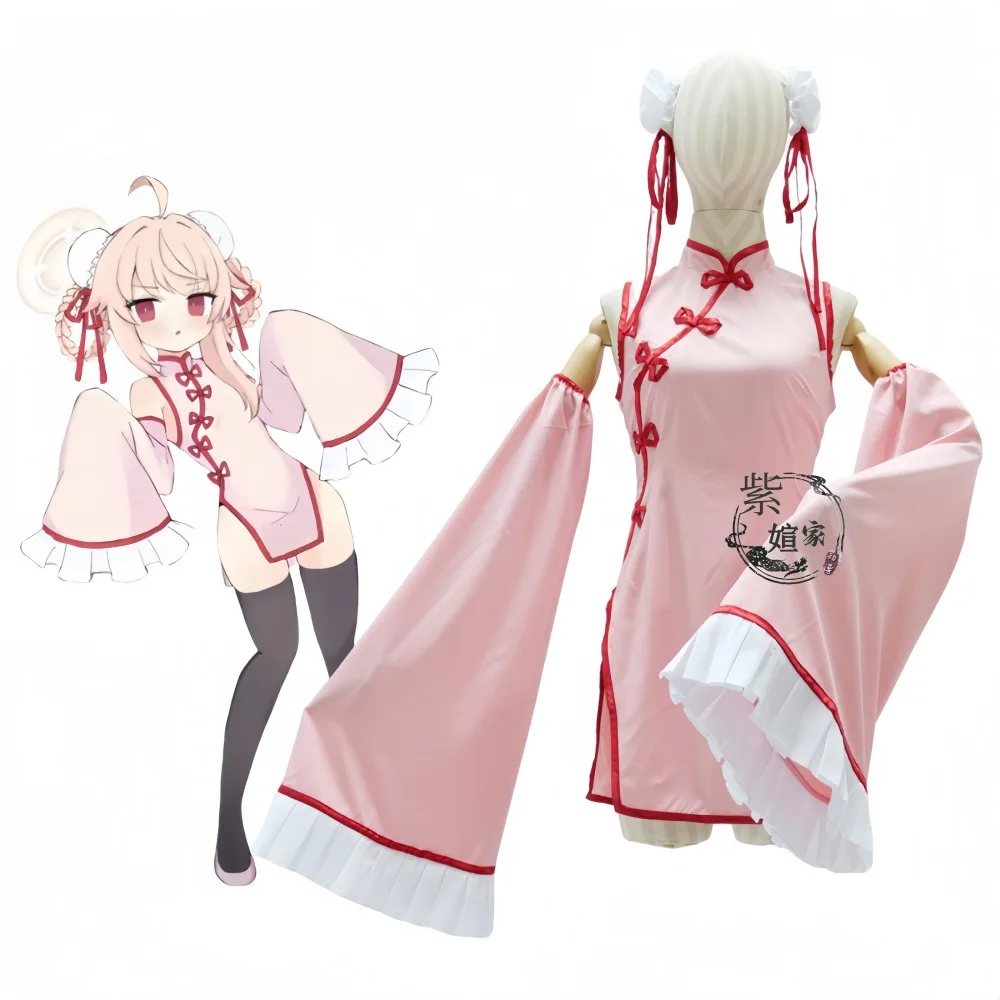 costumes-de-cosplay-yuzu-tori-natsu-blue-archive-robe-traditionnelle-cheongsam-pour-performance-d'exposition-d'anime-de-jeux-et-de-bandes-dessinees
