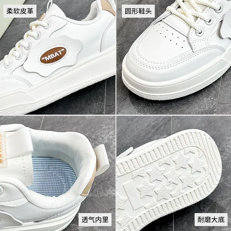 Zapatos de entrenamiento blancos, zapatos de plataforma alta, tacones altos para mujer, deportes casuales