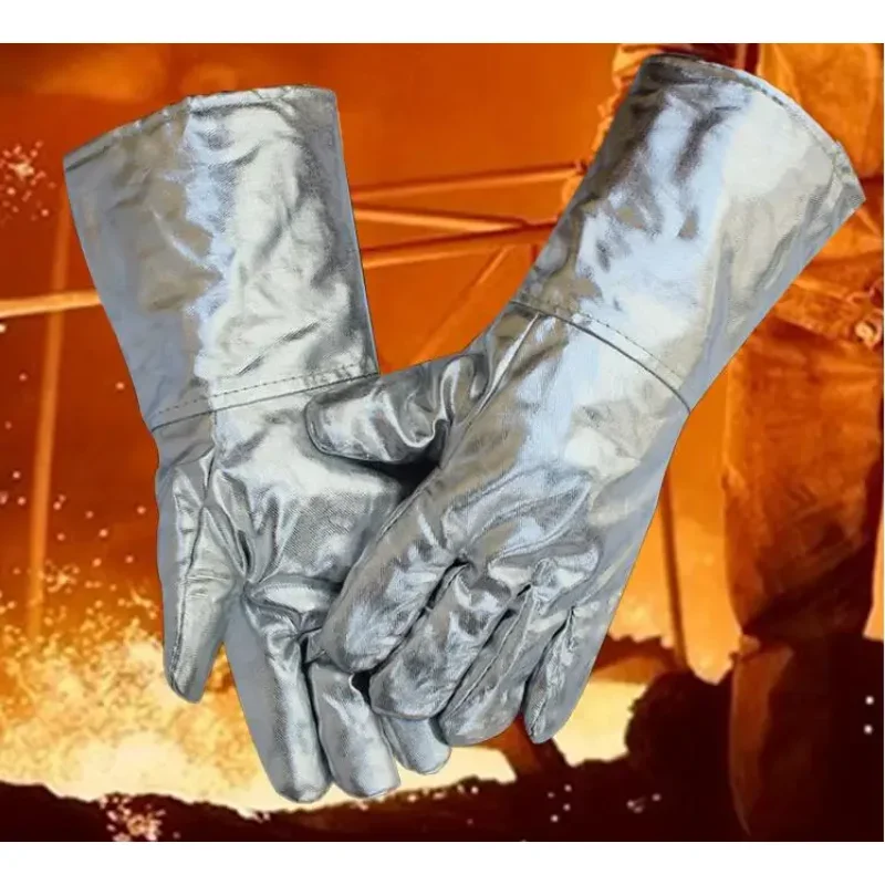 

Перчатки из алюминиевой фольги 2026 работает высокая температура 1000 ℃ Теплоизоляция Толстая защита