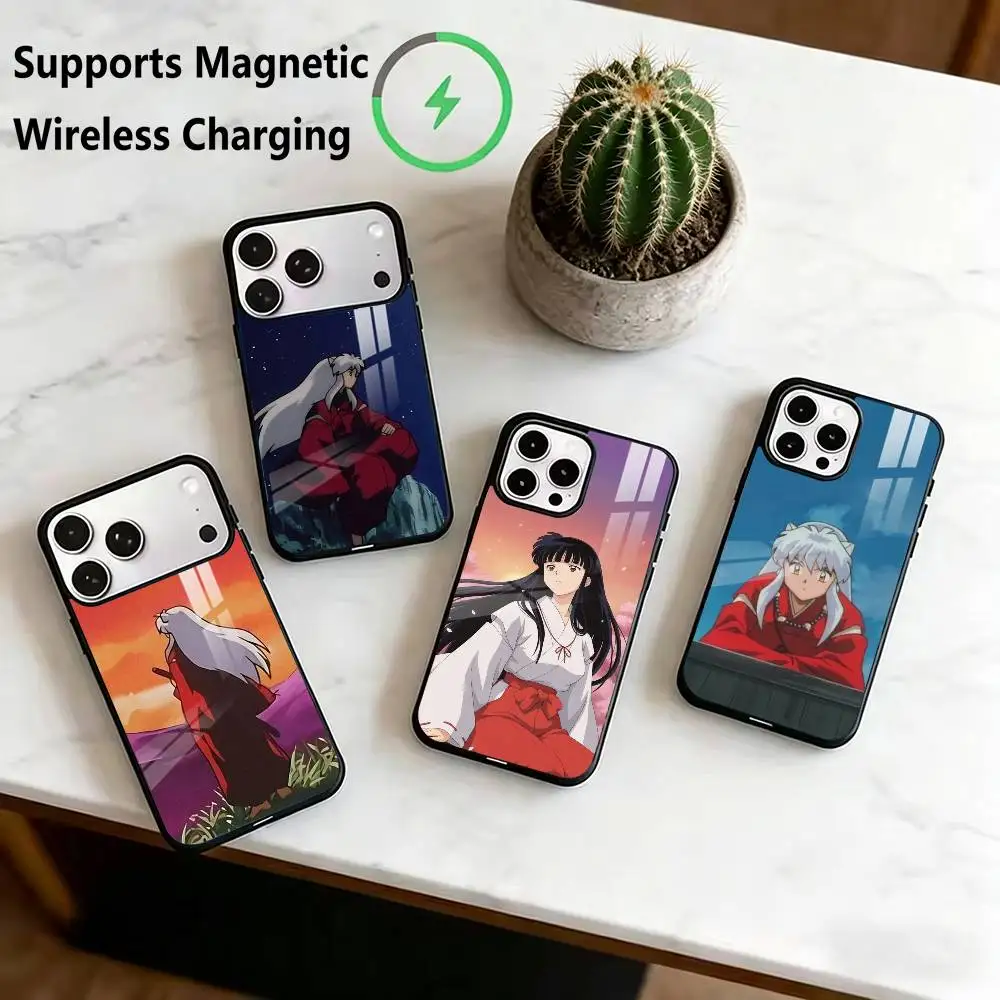 Anime I-Inuyasha Kagome  Phone Case For iPhone18 17,16,15,14,13,12,11 Plus,Pro Compatible with magnetic wireless charging Gift