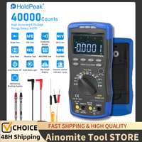 HP-770D-C LCD Digital Multimeter - True RMS Auto Range for AC/DC Voltage, Ohm, Amp & Capacitor (40,000 Counts)