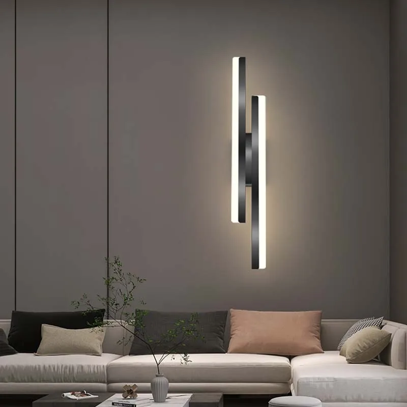 Moderna lampada da parete a LED striscia lunga per soggiorno sfondo camera da letto comodino applique da parete applique per interni decorazioni per la casa apparecchio di illuminazione