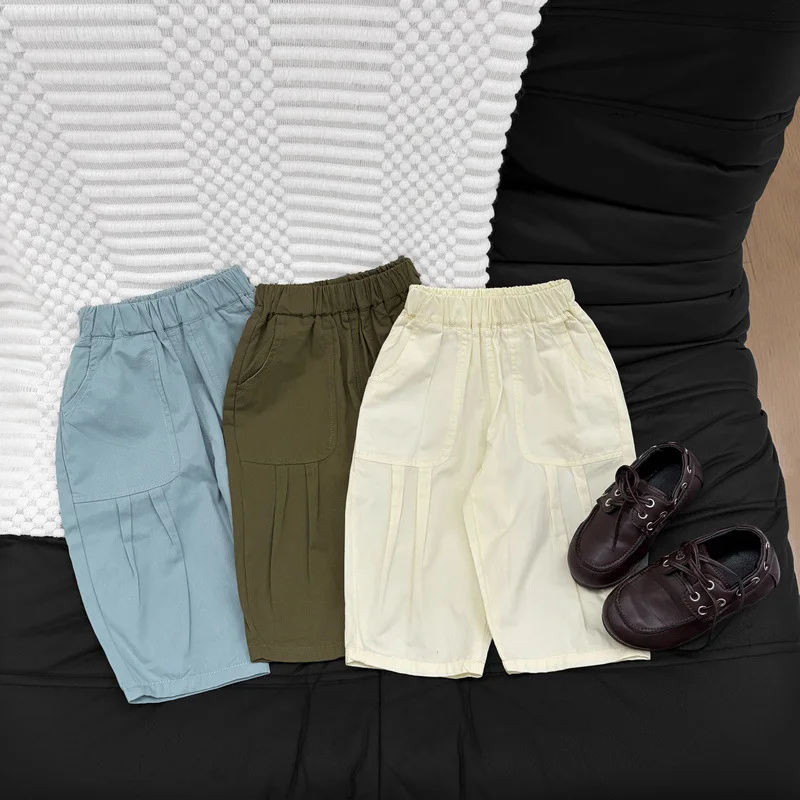 2026 Autumn New Baby Loose Trousers Cotton Girls Wide Leg Pants Kids Big Pocket Cargo Pants Casual Pants Toddler Clothes