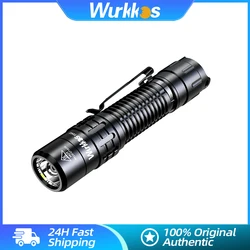 WurPatrick os-Lampe de poche Dullashlight d'autodéfense, lampe aste EDC, torche LED, lumière d'urgence militaire IPX8, TD02, 18650, 2000LM, SST40