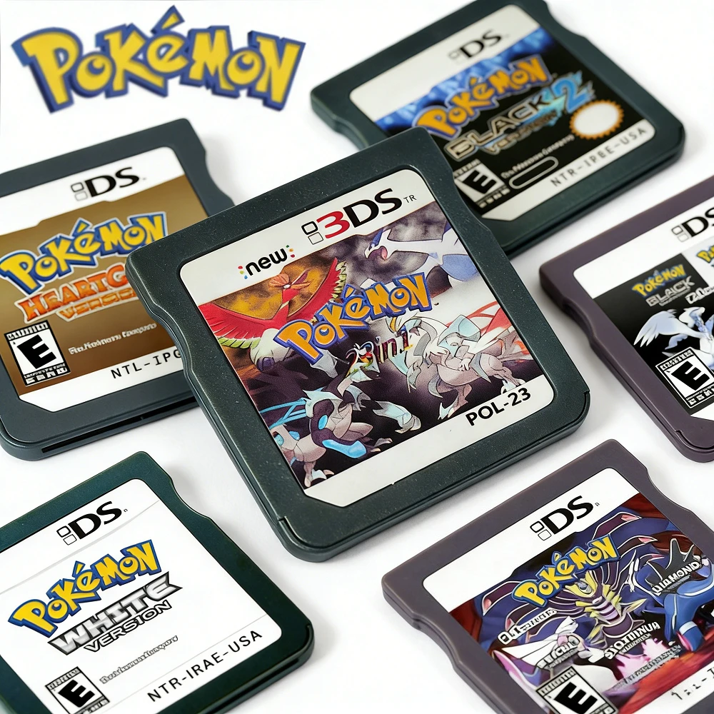 

DS Video Game Cartridge HeartGold SoulSilver Black White（R4 Card） For NDS 2DS 3DS NDSL
