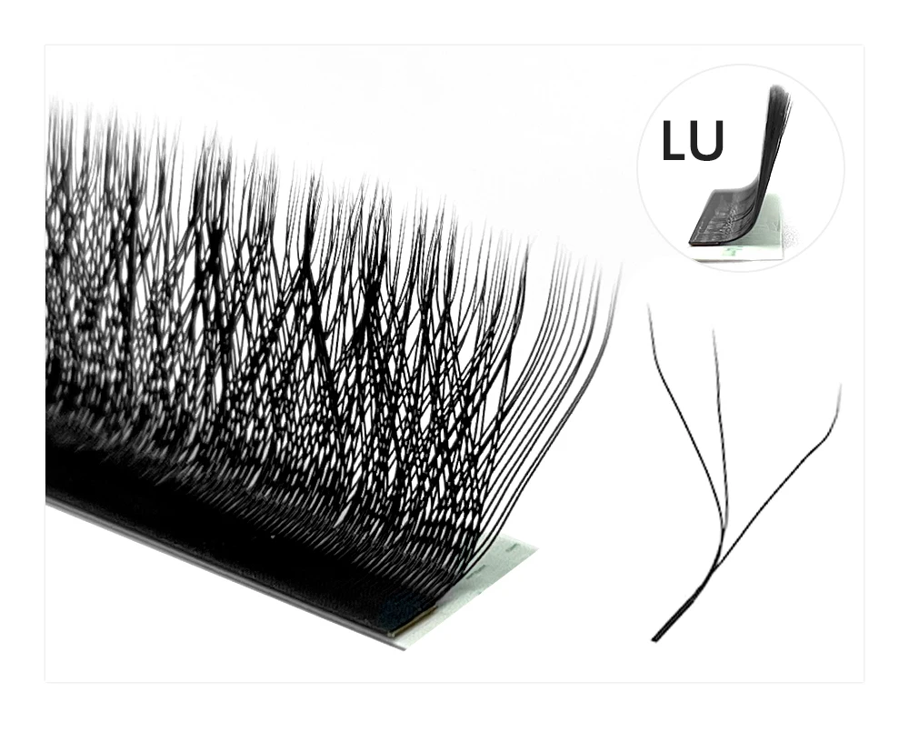 NATUHANA W Lashes Extension L LU(M) Curl Individual Mink YY Lashes 3D W-shaped Volume Fan Eyelash Extension