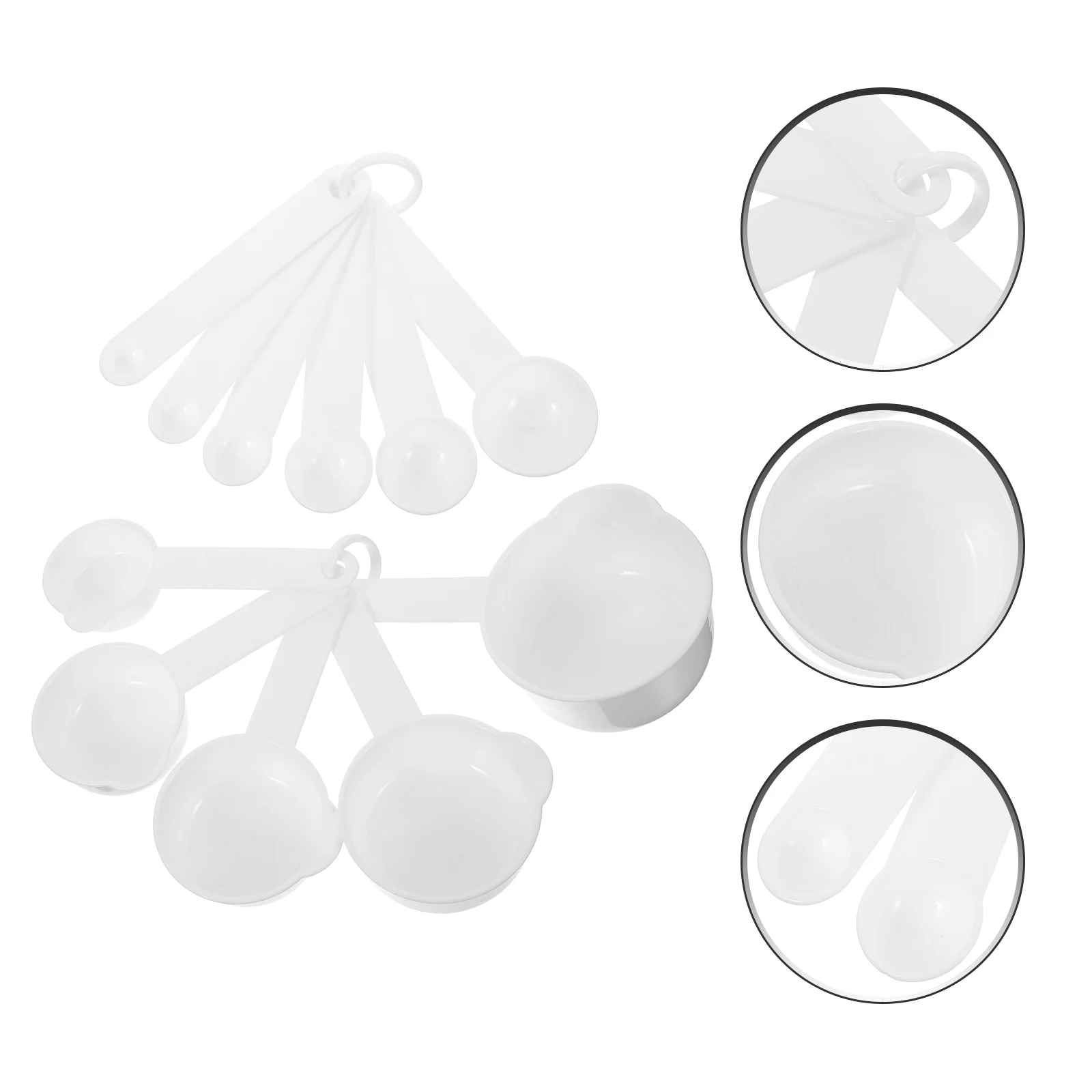 

1 set 1 Cups Spoons Plastic Kitchen Gadgets Cooking Baking Tools Reusable Accurate Easy Clean Simple Stylish Design