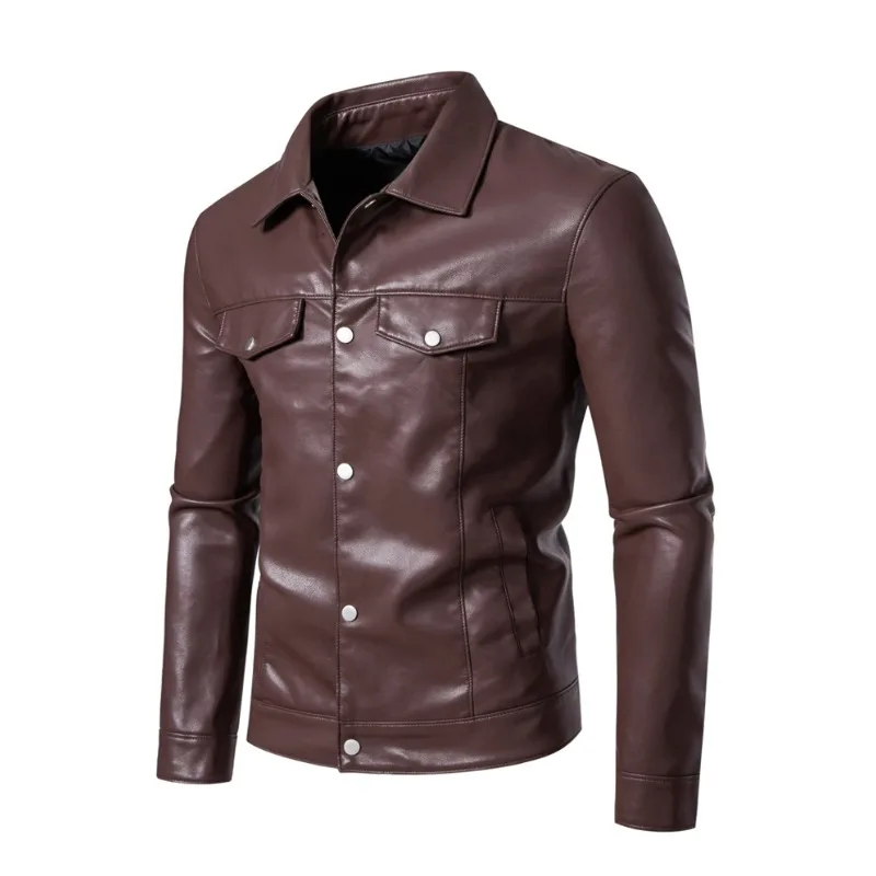 Maxbarley 2025 White Leather Jacket Men Autumn Light Business Imitation Sheepskin Jacket Designer Motorcycle Leather Jacket Bike