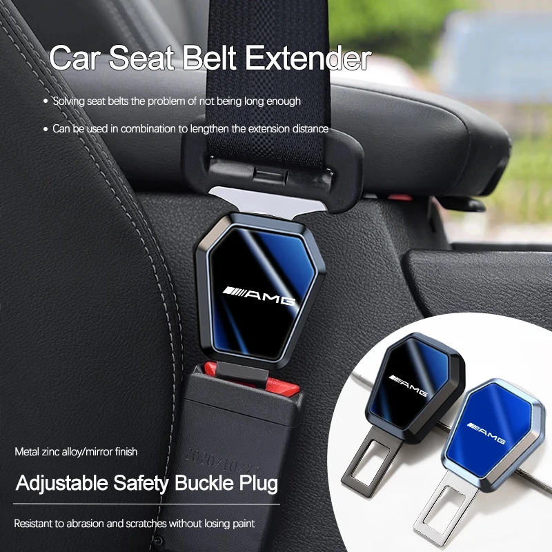 Car Interior Seat Belt Clip Extender Auto Metal Accessories For Mercedes Benz AMG GLC CLA GLA W204 W213 W214 W221 W222 W169 W108