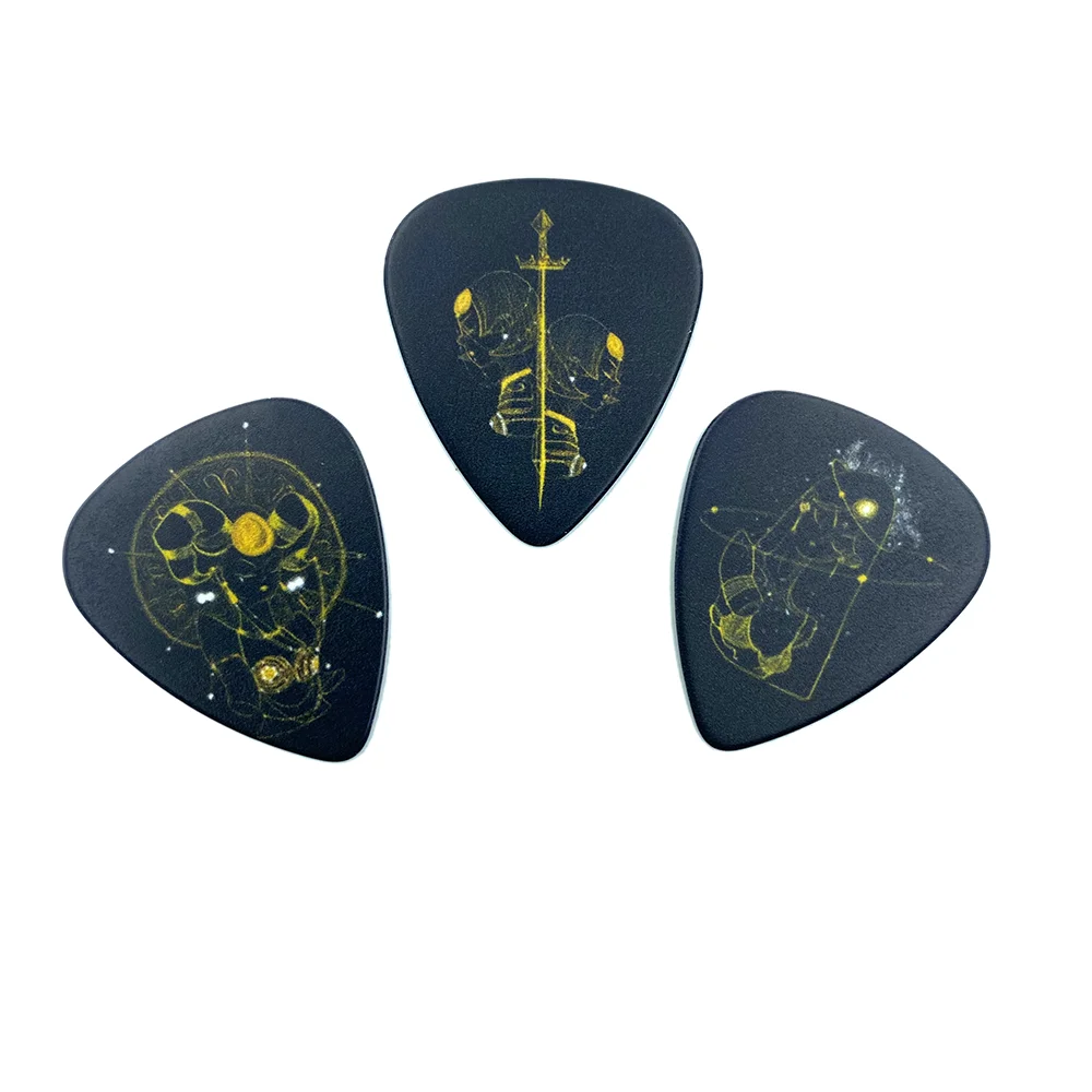 12 Pack in A Tin Box 0.71mm Medium Guitar Picks Celluloid Mediators Constellation Plectrum Guitar Accessories For Acoustic