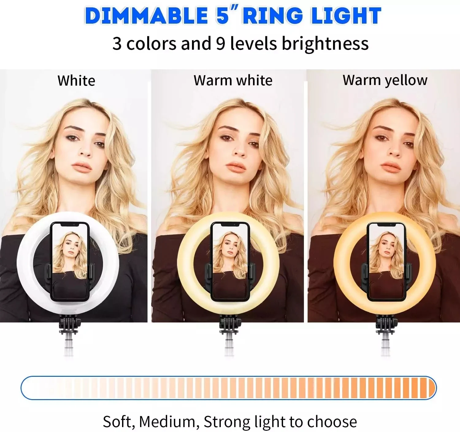 Perche à selfie avec trépied extensible, lumière de remplissage de diffusion en direct, portable, nouveau, offre spéciale, 6 pouces, LED, L07