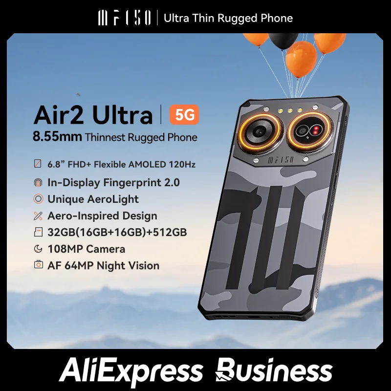 

[World Premiere]IIIF150 Air2 Ultra 5G Rugged Phone 6.8''FHD+ 120Hz Flexible AMOLED Screen 16GB+512GB 108MP Camera Ultra-thin