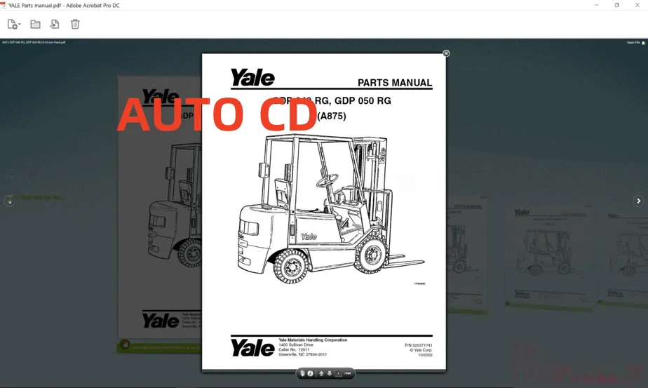 

Каталог запасных частей AutoCD Hyster Yale 2024, коллекция PDF