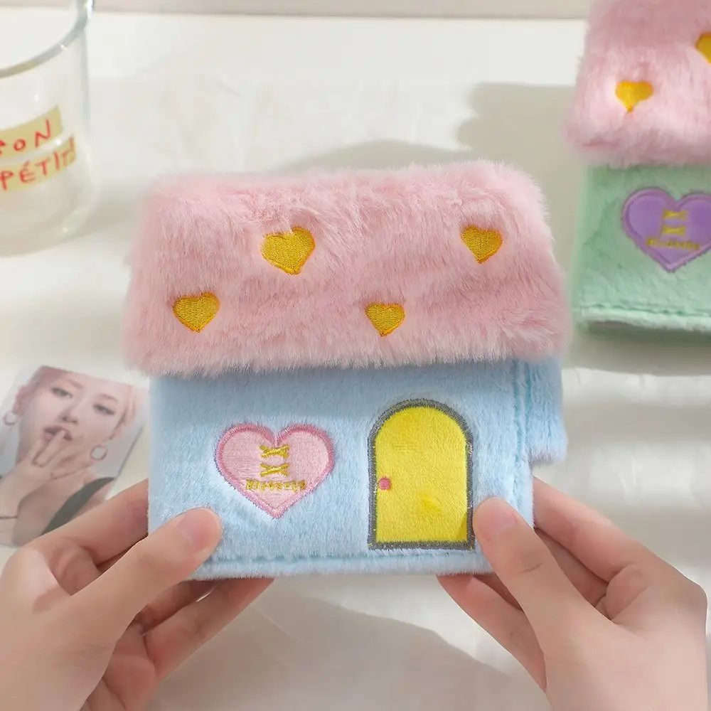 

Plush Cartoon Plush Photocard Holder PVC 1 Grids Idol Photo Album Kawaii A8 Photocards Collect Volume Stationery